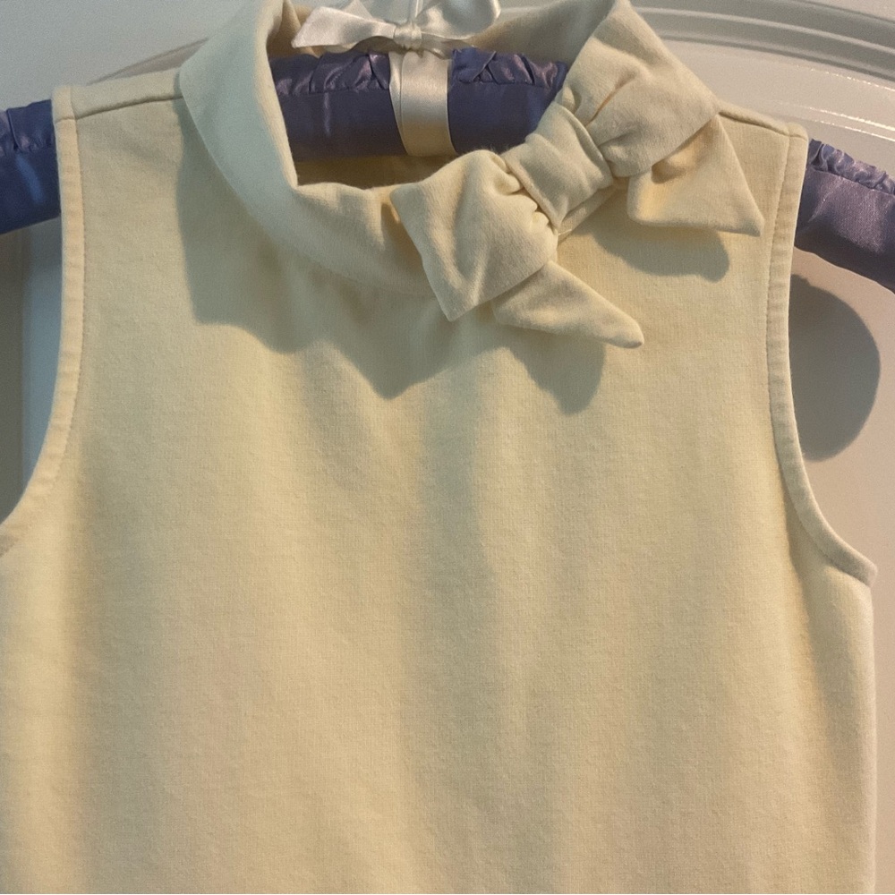 Janie and Jack sleeveless yellow dress with cute bow on the neckline, size 8